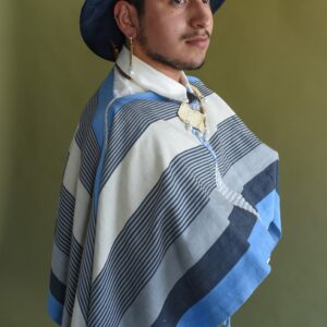 PONCHO CHIAPANECO AZUL