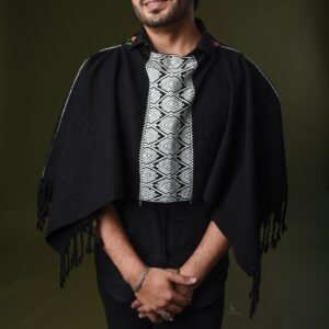 PONCHO CHIAPANECO NEGRO
