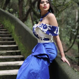 Conjunto Tafeta Azul